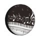 thumbnail image 1 of Balery Piano Keys With Musical Notes Cubiertas para Neumáticos - Protector Resistente para Neumáticos de Camioneta, SUV, Remolque, Camper y RV-17 inch, 1 of 6