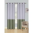 thumbnail image 1 of 2pc WHITE SAGE GREEN HEIDI Faux Silk Drape Panel Top Chrome Metallic Grommet Window Curtain Treatment Drape 2 Shade 37 wide x 84 length, 1 of 3