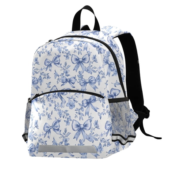 ALAZA Vintage Bows Blue School Backpack Elementary Student Bookbag