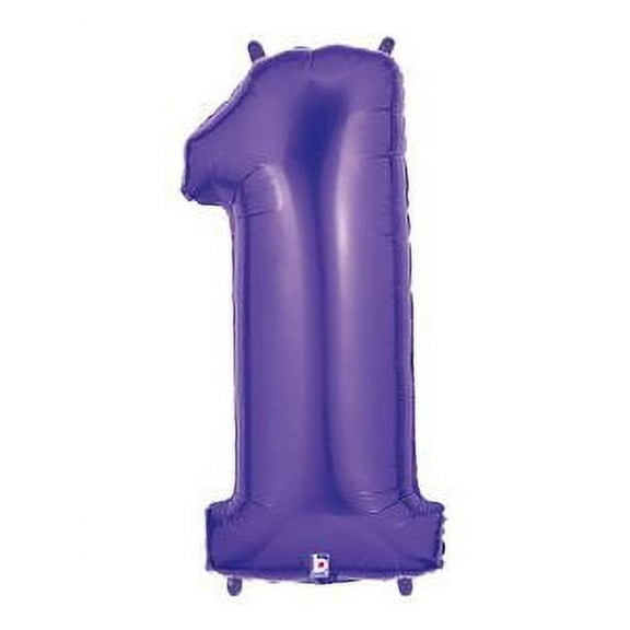 Giant Purple Number 1 Foil Balloon 40"