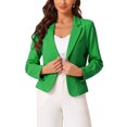 thumbnail image 1 of INSPIRE CHIC Blazer d'Affaires pour Femmes pour le Travail au Bureau, Ouvert à l'Avant, Vestes de Complet Décontractées et CHIC, S Vert Gazon, 1 of 6