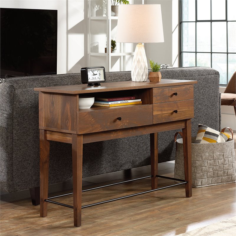 Sauder Harvey Park 2 Drawer Console Table in Grand Walnut 