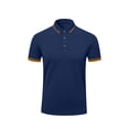 thumbnail image 6 of WREESH Men's Modern Turndown Collar Henley Shirt Business Casual Solid Color Top with Stretch Fabric & Contemporary Tailoring, 6 of 8