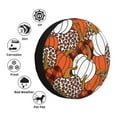 thumbnail image 4 of Honeii Various Pumpkins Print Tire Covers, Waterproof Anti-UV Sun Snow Rain Tire Covers for Trailers, RV, Camper, SUV, Truck-14 inch, 4 of 6