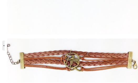 Hunger Games Mockingjay Bird Charm Leather Bracelet 8034  eBay