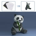 thumbnail image 3 of Black 3D Panda Paper Model Hand Molded Decoration for Home Use Easy to Assemble No Scissors Needed 1PC, 3 of 8