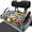 Colorful Frog Floral Print, variant on XYZCANDO Hummingbird Floral Golf Cart Seat Cover with 4 Pockets - Non-Slip Washable Universal 2-Seat Golf Cart Accessory