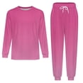 thumbnail image 3 of Gradually Pink Men's Pajama Set Sleepwear Pjs Lightweight Long Sleeve Crewneck Shirts and Bottoms Soft Comfy Sleep Sets M, 3 of 5