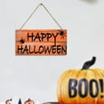 thumbnail image 4 of MOQIN Happy Halloween Door Welcome Sign, Cute Pumpkin Ghost Witch Rustic Wall Hanging Sign, Halloween Themed Wooden Door Hanging Decor for Home Office School Party Haunted House, 4 of 7