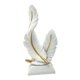 thumbnail image 4 of Estatua de doble pluma para decoración del hogar con base y elegante y versátil mesa. Blanco, 4 of 9