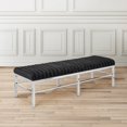 thumbnail image 2 of Home Gear Dover 18" Modern Velvet Bench with High-Quality Craftsmanship in Black, 2 of 3