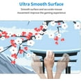 thumbnail image 5 of Japanese Cherry Blossom Gaming Mouse Pad, Blue and White Extended Large Mouse Mat Desk Pad, Stitched Edges Mousepad, 3mm Thick Long Non-Slip Rubber Base Mice Pad, 31.5 X 11.8 Inch, 5 of 6