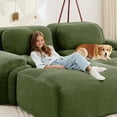 thumbnail image 3 of Jopath 82" Oversized Corduroy Loveseat Sofa, Comfy 6-Seater Couch For Free Combo Separation Curved Armrests Anti-Slip Design High-Resilience Sponge For Living Room & Bedroom, 3 of 11