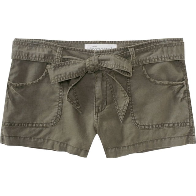 Aeropostale Womens A87 Lineny Casual Bermuda Shorts, Gris, 9/10