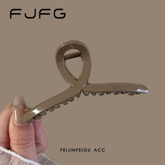 2-pack minimalist matte high-end hair clip for women's half-up bun, shark clip, versatile hair clip, new style.