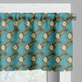 thumbnail image 3 of Ambesonne East Valance Pack of 2, Ethnic Japanese Fish Pattern, 42"X12", Dark Turquoise Multicolor, 3 of 5