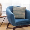 thumbnail image 6 of Plutus Brands Blue Shower Stripe Luxury Throw Pillow-Size:20" x 26", 6 of 9
