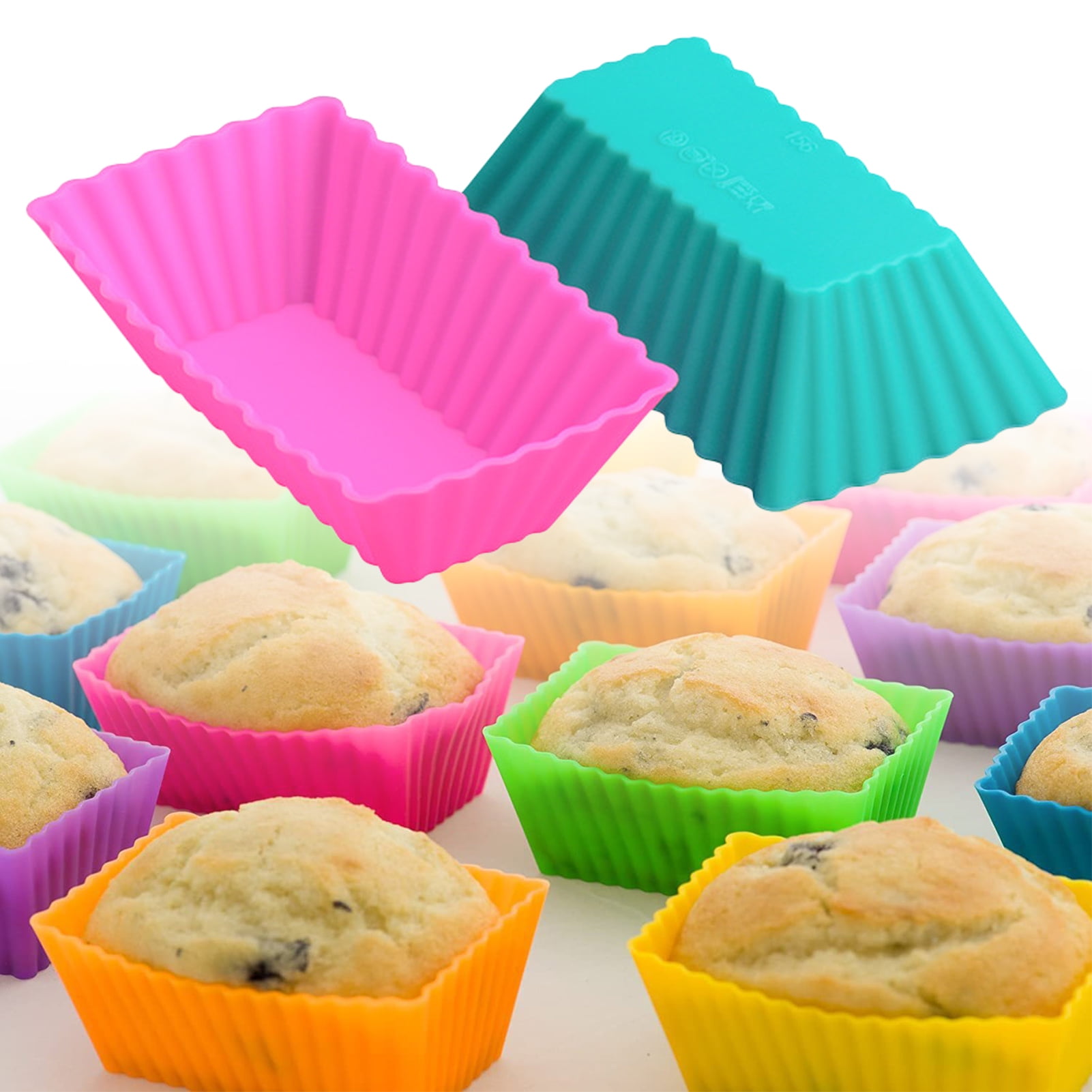Travelwant 24Pcs Silicone Baking Cups Reusable Muffin Liners NonStick