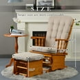 thumbnail image 5 of WLVOS Nursery Collection Kids Antique Rustic Rubber Wood Glider Rocking Chair with Ottoman, Antique Espresso, 5 of 6