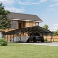 thumbnail image 2 of 20' x 30' x 8.5' Heavy Duty Metal Carport with Galvanized Steel Roof, Steel Carport Kits Outdoor with Metal Roof, Galvanized Car Shelter for Tractors, Pickup, Boat, Car, 2 of 9
