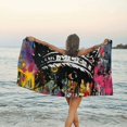thumbnail image 6 of Orinice Graffiti Art Crown Quick Dry Bath Towel 27.5x55in Compact Beach Towel Better Water Absorption 55x27.5in, 6 of 7