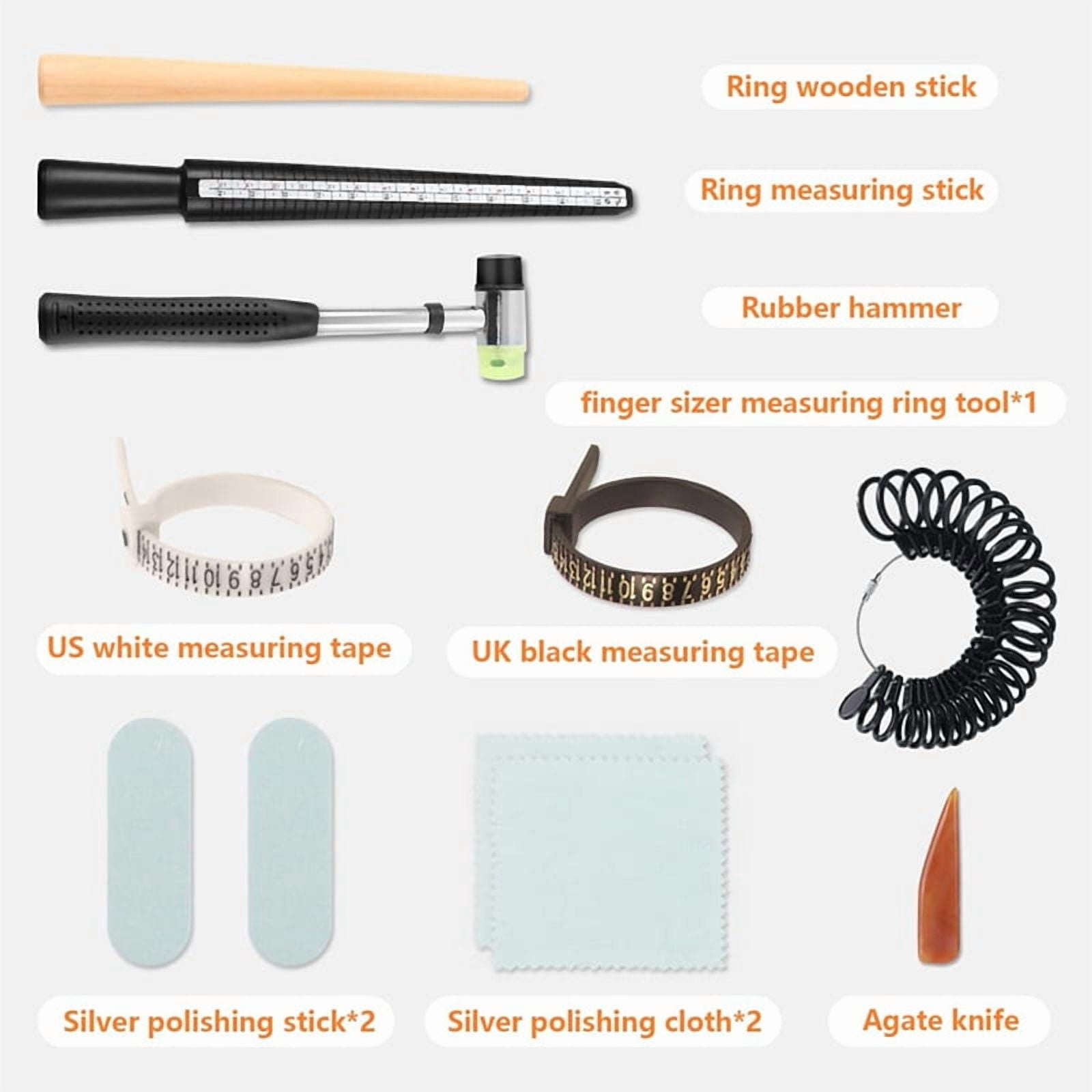 Ring Making Kit with Nylon Molds, Ring Bender Tool for Spoon Rings Heavy Duty,Ring Earring Bending Jewelry Making Tool,1 set * ring making kit