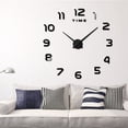 thumbnail image 1 of Frameless Large 3D DIY Wall Clock Adjustable Size Self-Sticking Acrylic Clock Jumping Seconds Movement Modern Home Decor, 1 of 2