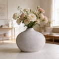 thumbnail image 5 of TTJ Bud Vases Flower Vase Ceramic Vase Tabletop Centerpiece Home Modern Decor Dried Flower Vessel Living Room Office Shelf, 5 of 7