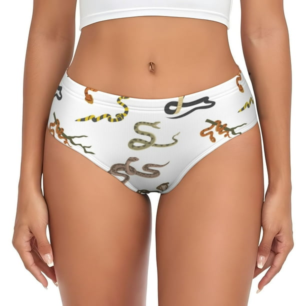 Fotbe Snake Calzones Estampados para Mujer – Ropa Interior de Algodón, Cómoda, Suave y Elástica-Medium