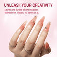 thumbnail image 5 of Candy Lover Nail Extension Gel, 3 Colors Poly Gel Nail Builder Gel, Pink Light Orange Light Pink Nail Thickening Solution Manicure Poly Nail Gel Kit, 5 of 8