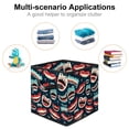 thumbnail image 2 of Tiny Teeth Foldable Storage Basket with Handle, Large Capacity 10.8"x10.5"x10.6" - Storage Cubes, Toy Storage, Toy Box, 2 of 6