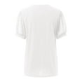 thumbnail image 5 of Cathalem T-Shirts en Coton pour Femmes Manches Courtes Col Rond Crop Top, Blanc TTG, 5 of 5