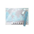 thumbnail image 1 of Large World Ocean Scratch Map - Personalized World Ocean Travel Map - Scratch Off Map - Transparent & Colorful Scratch Poster - Great for Classrooms & Travelers - Blue & Grey, 1 of 3