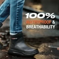 thumbnail image 6 of HISEA Chelsea Rubber Rain Boots for Women,Black,US Size 9, 6 of 8