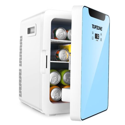 Buy Topzone Compact Refrigerator 20l Low Noise Mini Fridge With Freezer Led Temperature Control Touch Panel Portable Ac Dc Cooler And Warmer For Food Skincare Medications And More Removable Shelves Online In Uk