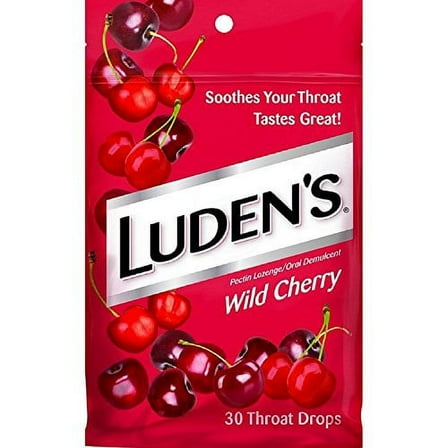 Luden's Throat Drops Wild Cherry 30 Drops
