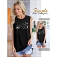 thumbnail image 4 of ZXSXSY Women Dandelion Print Crew Neck Sleeveless Tank Top, 4 of 6