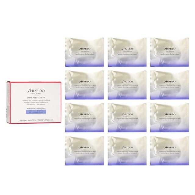 Mascarilla para ojos Shiseido Vital Perfection, revitalizante y reafirmante, 12 pares