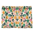 thumbnail image 7 of Yayeee Kitchen Curtains Tier Pair Light Filtering 27"x24" Rod Pocket Short Cafe Window Panel, Floral Blooms, 7 of 7