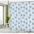 thumbnail image 5 of Ambesonne Cartoon Shower Curtain, Funny Panda, 69"Wx75"L, Black Blue, 5 of 5