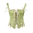thumbnail image 2 of AXXD Corsets for Men Clearance,Lace-up Floral Print Fishbone Court Vintage Corset Straps Tank Top Stomach Shapewear Green 6, 2 of 6