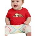 thumbnail image 1 of Cute Sloth Sleeping T-Shirt Infant -Image by Shutterstock,  6 Months, 1 of 4