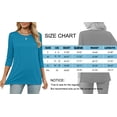 thumbnail image 5 of MOSHU 3 Pack 3/4 T Shirts for Womens Crew Neck Womens Shirts Dressy Basics Tees Casual Loose Fit Fall Tops, 5 of 10