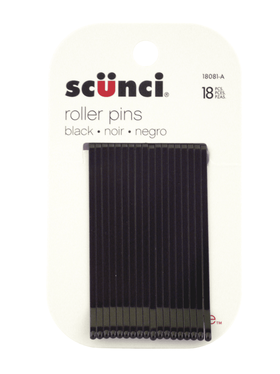 Scunci Black Roller Hair Pins -  18 Pcs