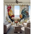 thumbnail image 6 of Sunflower Retro Rooster Blackout Curtains for Bedroom Living Room Darkening Curtains 63 Inches Long Elegant Animals Watercolor Window Curtain 2 Panels Set Window Treatment Grommet Drapes 52"x63", 6 of 9