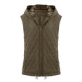 thumbnail image 4 of Gaexia Womens Vest Jacket,Winter Lightweight Quilted Hooded Vest Warm Thin Padded Sleeveless Jacket Cozy Soft Lined Casual Fall Fashion Outerwear, 4 of 6