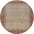 thumbnail image 1 of Ahgly Company Indoor Round Traditional Dark Sienna Brown Persian Area Rugs, 3' Round, 1 of 6