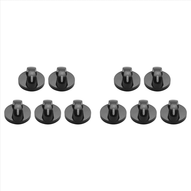 10X Perilla de Rango Fogon de Gas de Plastico de Cocina Control del Horno Perilla Giratoria Negro