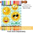 thumbnail image 2 of Hello Grimacing Sun Decorative Funny Garden Flag Double Sided 12x18 Inch, 2 of 6