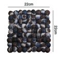 thumbnail image 4 of Posavasos, posavasos cuadrados, hechos de bolas de fieltro de colores, 2 piezas, 4 of 5